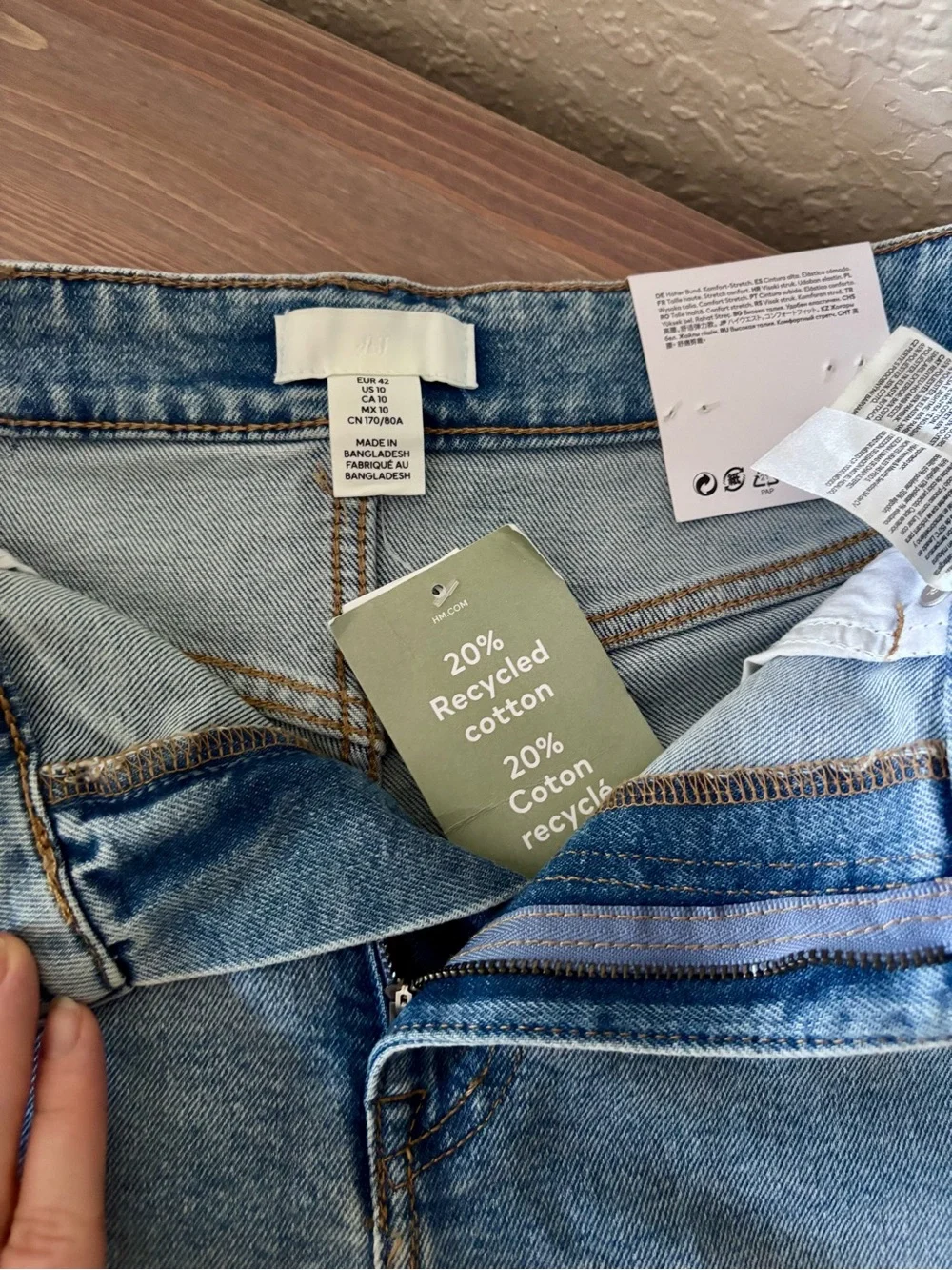 H&M Light Blue Denim Cutoff Shorts